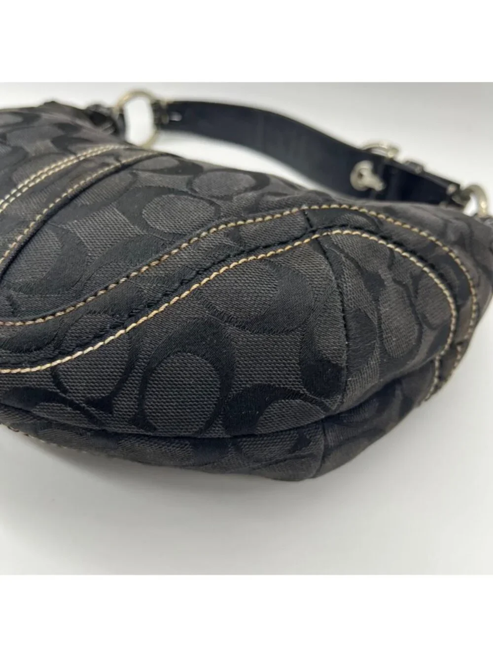 Coach Signature Canvas Black Soho Shoulder Bag - Picture 8 of 10